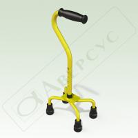 Трость металлическая регулируемая по высоте 4-х опорная на низкой платформе 22ДТ/4Н (марка)