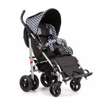 Кресло-коляска для детей-инвалидов Umbrella Р.2 литые колёса ч/б клетка (марка)