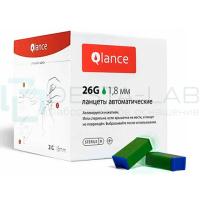 Ланцет автоматический 1,8мм 26G зелёный Qlance