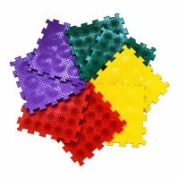 Коврик массажный модульный ОРТО ПАЗЛ МИКС Ёжики