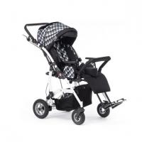 Кресло-коляска для детей-инвалидов JUNIOR PLUS Р.3 литые колёса ч/б клетка (марка)