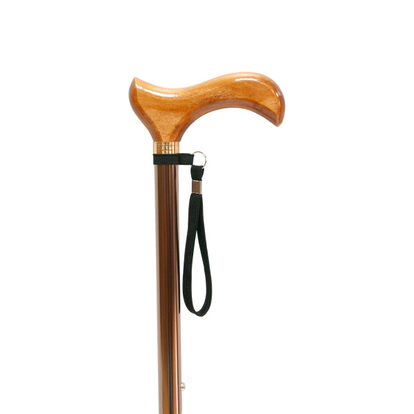 Трость телескопическая с дерев. ручкой с УПС ТР1 (01) Затвор (марка)