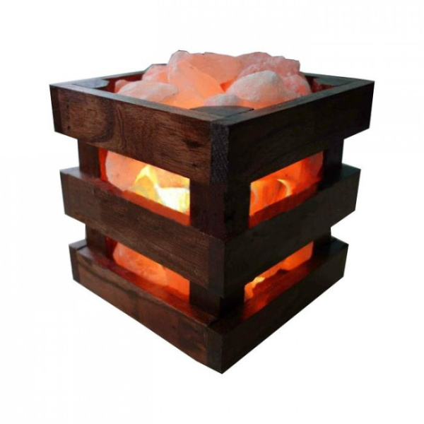 Cоляная лампа Wood 4 кг с камнями из гималайской соли