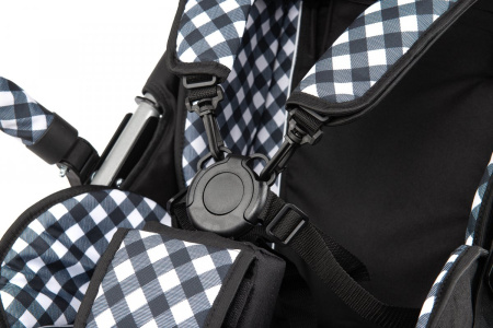 Кресло-коляска для детей-инвалидов Umbrella Р.2 литые колёса ч/б клетка (марка)