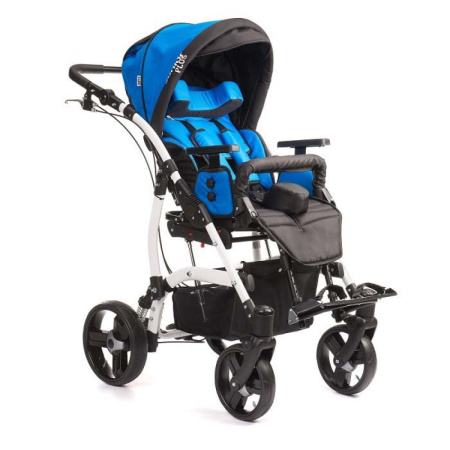 Кресло-коляска для детей-инвалидов JUNIOR PLUS Р.3 литые колёса черно-синий 