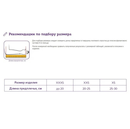 Бандаж фиксирующий для руки Т-8130/Т.30.30 XXS Тривес 16620