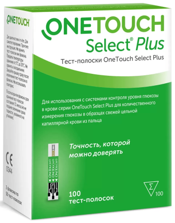 Тест полоски Уан Тач Селект Плюс №100