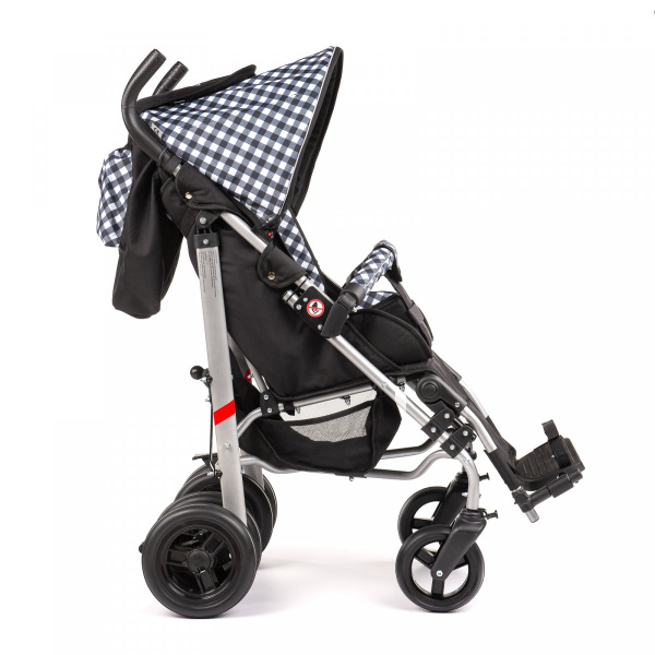 Кресло-коляска для детей-инвалидов Umbrella Р.3 пневмо колёса ч/б клетка (марка)