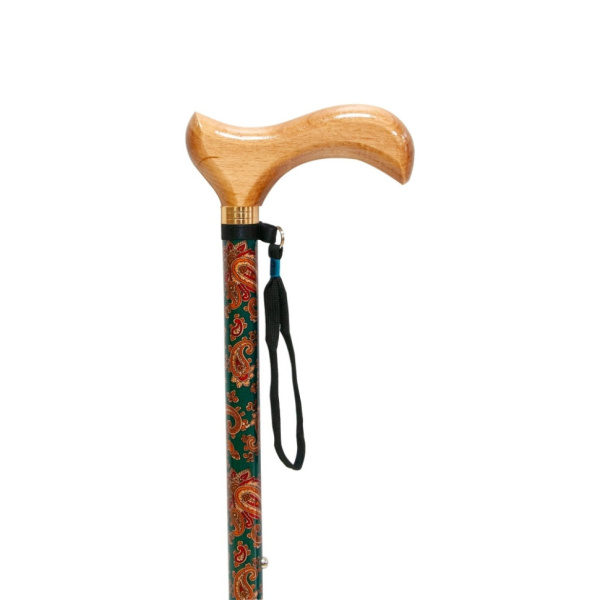 Трость телескопическая с дерев. ручкой с УПС ТР1 (01) Затвор Бабочки (марка)